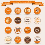 Set of business vintage badges N18