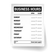 Business hours vector template N2