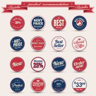Set of business vintage badges N19