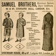 Tailor&#039;s advertisement from 1881