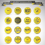 Set of business vintage badges N20