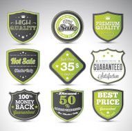 Set of business vintage labels