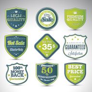 Set of business vintage labels N3