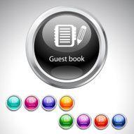 Guest book button collection