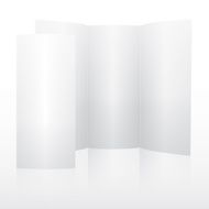 Blank white tri fold brochure vector template N2