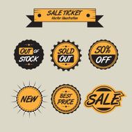 Sale Ticket Vector