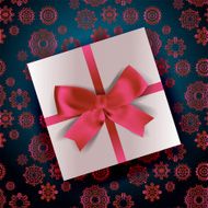 white gift with ribbon and bow N2