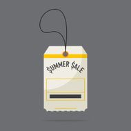 Flat design of summer sale price tag labels