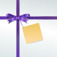 Purple Bow with Tag N2