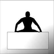 Vector silhouette of a man N265