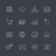 thin outline icons