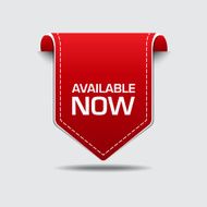 Available Now Label Icon Set N3