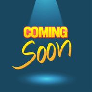 Coming soon logo poster vector