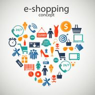 e-shopping concept icons vector illustration N5