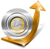 Euro Growth - Positive Orange Arrow