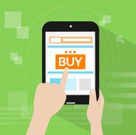 Tablet Buy Button Touch Online Shop Store