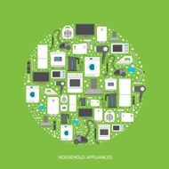 Household appliances flat icons N2