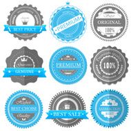 Premium quality guarantee badges vector