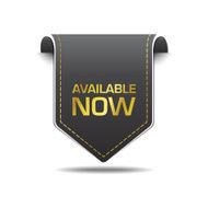 Available Now Gold Black Label Icon Vector Design N2