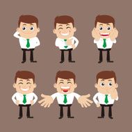 Set of businessman characters in different poses N8