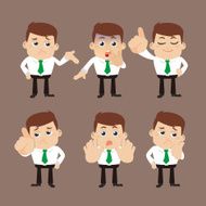 Set of businessman characters in different poses N9