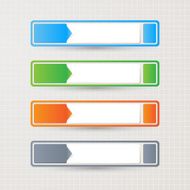 Sticker label paper colorful set vector N3