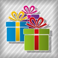 vector gift box symbols