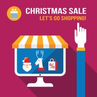 Online shopping New Year Christmas seasonal sale