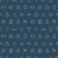 Travel line icon pattern set N12