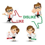 People Set - Business -Businesspeople like dislike