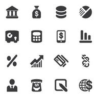 Banking Silhouette icons