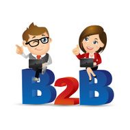 People Set - Business Businessman and businesswoman to business concept