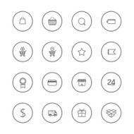 E-commerce and online shopping icons vector