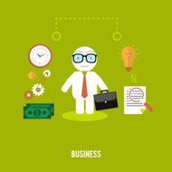 Businessmen with cases go on a meeting N2