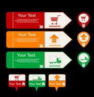 Online shopping symbols