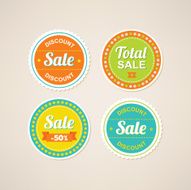 Set of sale labels N10