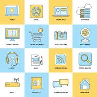 Internet Icons Flat Line