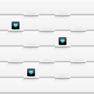 White blank shelves for your products Template
