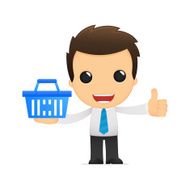 Funny Cartoon Office Worker N29