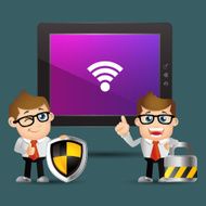 People Set - Business Internet security Cute men