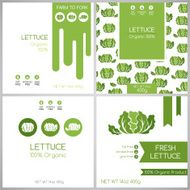 Lettuce labels set