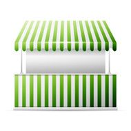 Isolated business stall