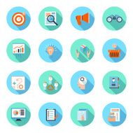 Marketers flat icons set N3