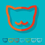 Flat design cat N31