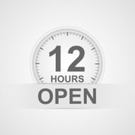 12 hours customer service icon