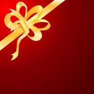 Vector gold bow ribbon