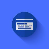 Vector modern flat blue circle icon N26
