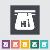 Credit card single flat icon N19