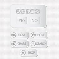 web interface with button menu template N2