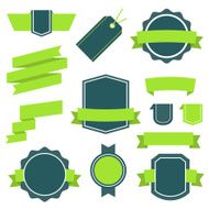 Vector Stickers and Badges Set 10 Flat Style